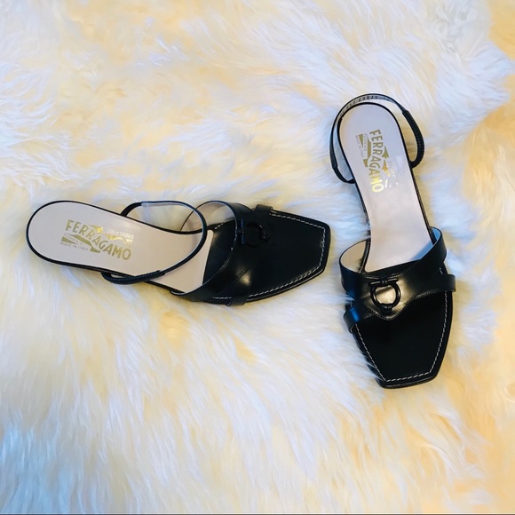 Salvatore Ferragamo Runway Slingback Sandals - Picture 1 of 8